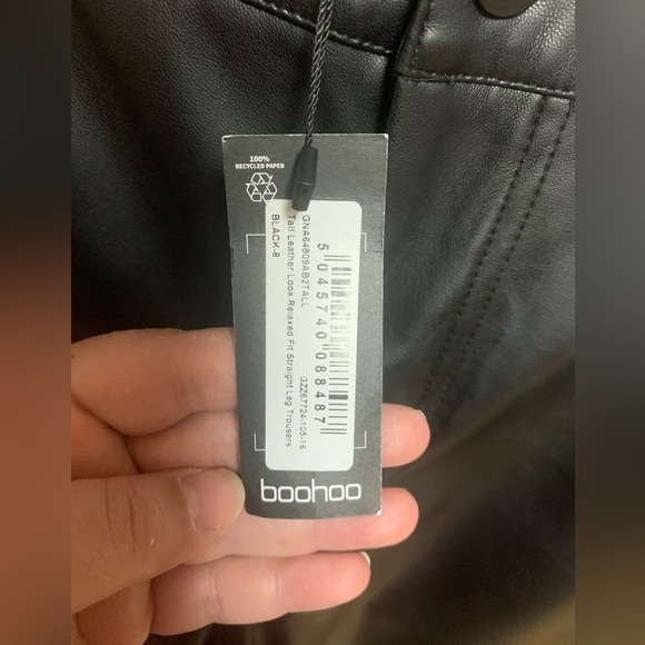 Boohoo Black Faux Leather Pants - Picture 4 of 7